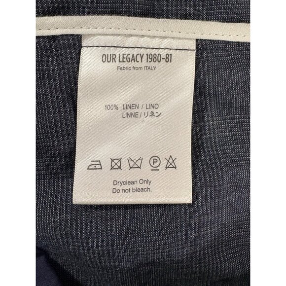 OUR LEGACY 1980-81 100% Linen Car coat size 48 US M color blue - Picture 3 of 9